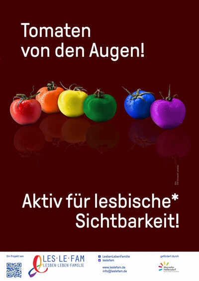 grafik tomaten von den augen. aktiv für lesbische sichtbarkeit