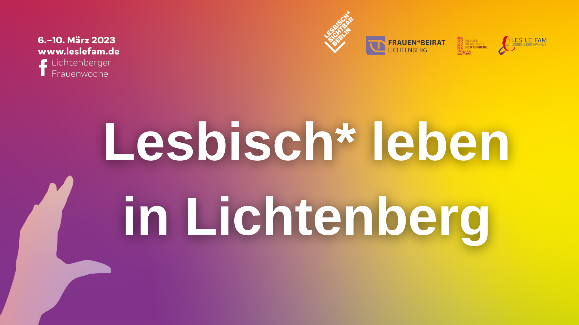 Lichtenberger Frauen*woche: Lesbisch* leben im Bezirk