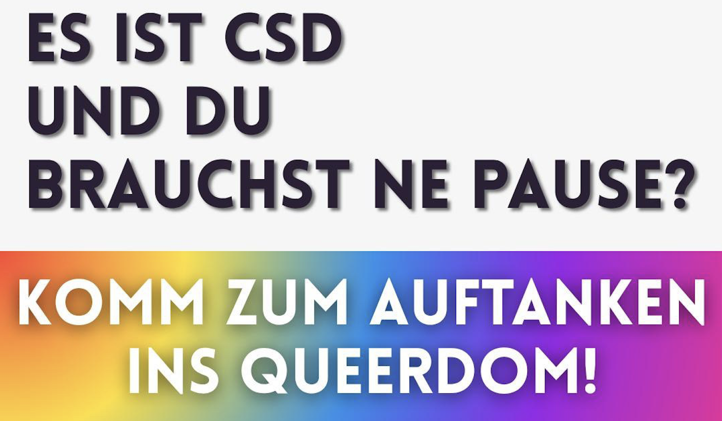 Queer*Youth: Ausruhen & Durchatmen beim CSD